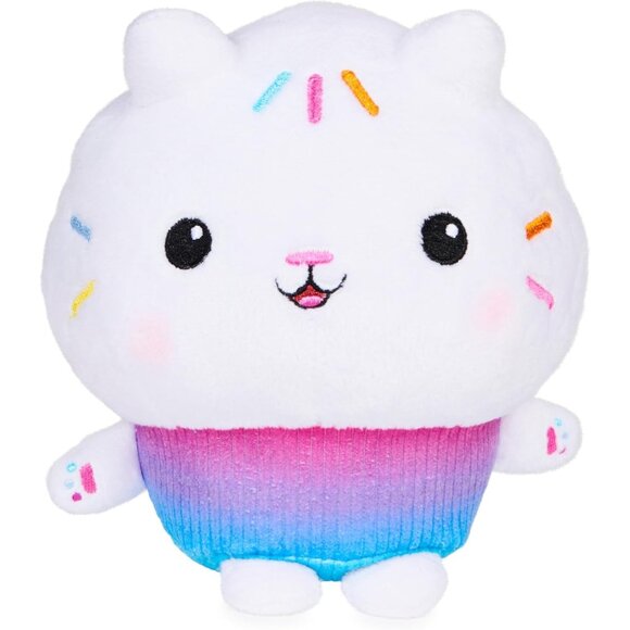 🆕 Kids White Cakey Cat Purr-ific Plush Super Soft Colorful Fabric Pandy Paw Toy - Picture 1 of 9